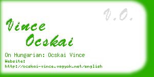 vince ocskai business card